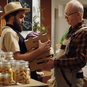 Team defining project requirements around a laptop